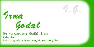 irma godal business card
